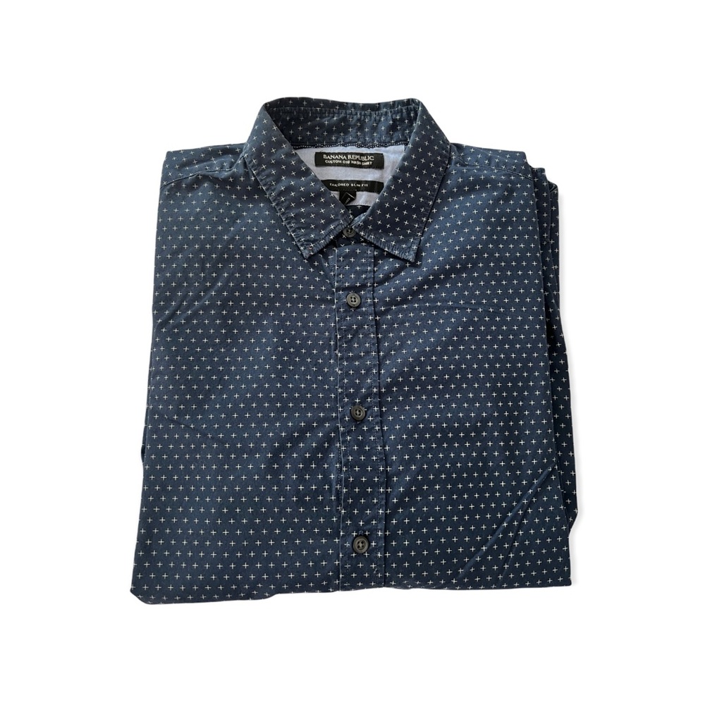 Blue Banana Republic Tailored Slim Fit Med Button Down